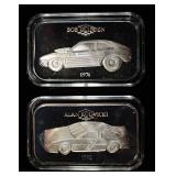 (2) 1 OZ .999 SILVER FORD BARS