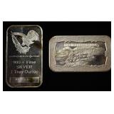 (2) 1 OZ .999 SILVER BARS