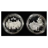 (2) 1 OZ .999 SILVER ROUNDS