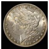 1884 MORGAN DOLLAR CH BU