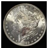 1885 MORGAN DOLLAR CH BU COLOR REV.