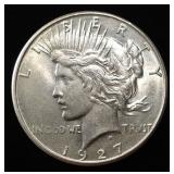 1927-S PEACE DOLLAR AU/BU