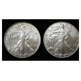 (2) 2006 AMERICAN SILVER EAGLE