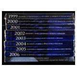 1999-2009 QUARTER PROOF SETS, NO 2007 & 2008