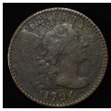 1794 FLOWING HAIR LARGE CENT F/VF