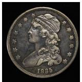 1835 CAPPED BUST QUARTER XF/AU