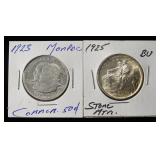 1923-S & 1925 90% SILVER 50C COMMEMS