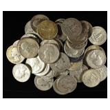 (40) 90% SILVER WASHINGTON QUARTERS