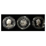 (3) 92.5% STERLING FOREIGN COINS