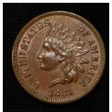 1881 INDIAN CENT CH TO GEM UNC