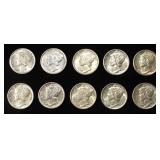 (10) MERCURY DIMES BU