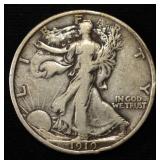 1919 WALKING LIBERTY HALF VF