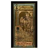 $5 WYOMING GOLDBACKS 1/200TH OZ 24K GOLD NOTE