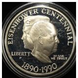 1990-P 90% SILVER COMMEM DOLLAR PR