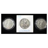 1919-P, D, S WALKING LIBERTY HALF DOLLARS