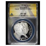 2015-W 90% SILVER $1 COMMEM  ANACS PF68 DCAM