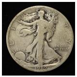 1919-D WALKING LIBERTY HALF VG/F