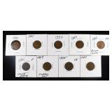 (9) INDIAN HEAD CENTS