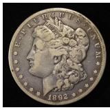 1892-CC MORGAN DOLLAR VF