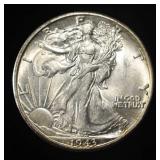 1943-D WALKING LIBERTY HALF DOLLAR CH BU