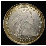 1803 DRAPED BUST LARGE 3 DOLLAR COIN