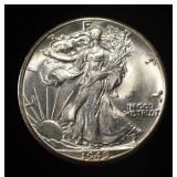 1945-D WALKING LIBERTY HALF DOLLAR GEM BU