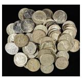 (50) 90% SILVER ROOSEVELT DIMES