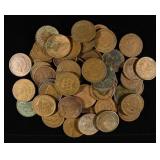 (50) INDIAN HEAD CENTS