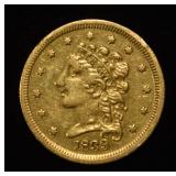1839 $2.50 CLASSIC HEAD GOLD AU