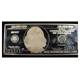 1997 $100 4 OZ .999 SILVER BILL