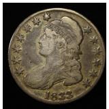 1833 BUST HALF DOLLAR VF