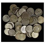 (50) 90% SILVER ROOSEVELT DIMES