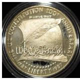 1987-S 90% SILVER COMMEM DOLLAR PR