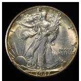 1947-D WALKING LIBERTY HALF DOLLAR CH BU