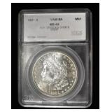 1881-S MORGAN DOLLAR SEGS MS-64 VAM-8A