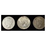 1926-S, 1927-S & 1935-S PEACE DOLLARS