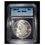 1881-S MORGAN DOLLAR ICG MS65