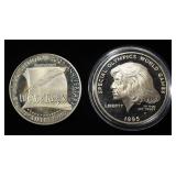 (2) PROOF COMMEMORATIVE DOLLARS