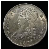 1808 BUST HALF DOLLAR AU