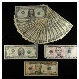 (19) $1, $2, $5 & $10 STAR NOTE