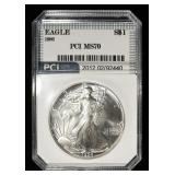 1986 AMERICAN SILVER EAGLE PCI PERFECT GEM BU