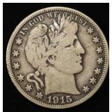 1915 BARBER HALF DOLLAR FINE