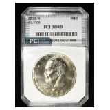 1972-S EISENHOWER DOLLAR SILVER PCI SUPERB GEM+ BU