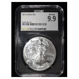 2017 AMERICAN SILVER EAGLE NGCX MS9.9