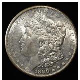1890-S MORGAN DOLLAR AU/BU