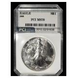 1988 AMERICAN SILVER EAGLE PCI PERFECT GEM BU