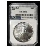 1990 AMERICAN SILVER EAGLE PCI PERFECT GEM BU