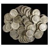 (50) 90% SILVER ROOSEVELT DIMES