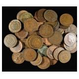 (50) INDIAN HEAD CENTS