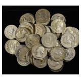 (40) 90% SILVER WASHINGTON QUARTERS